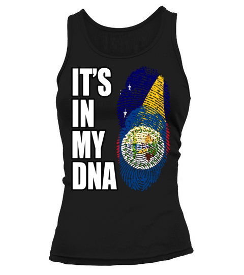 Tokelauan And Belizean Mix Heritage DNA Flag Tank top Woman