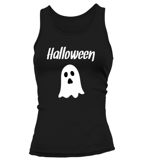 White Halloween Boo Ghost Tank top Woman