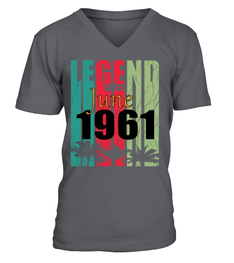 1961 vintage born in June gift V-Neck T-shirt