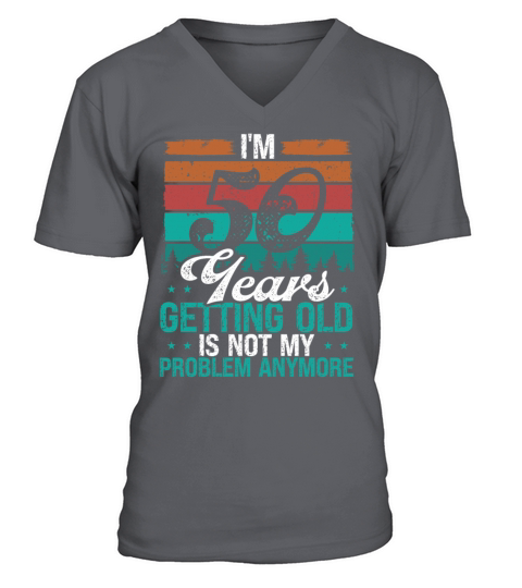 50 Year Old Humor Birthday Funny 50th Birthday V-Neck T-shirt