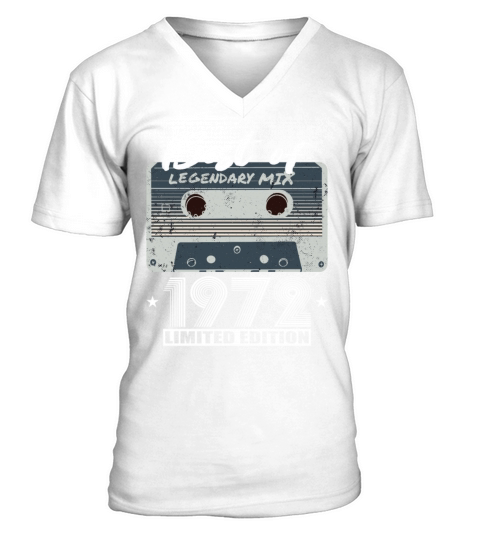 50th birthday vintage 1972 best of 1972 V-Neck T-shirt