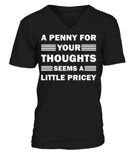 A penny For Your Thoughts Seems A Little pricey Fu V-Neck T-shirt