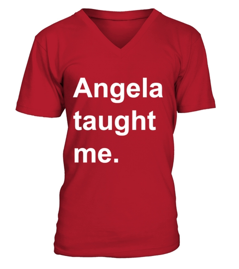 Angela taught me Tee V-Neck T-shirt