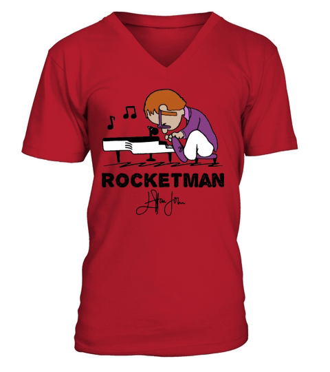 Freddie Mercury spielt Piano Rocketman Signature - Ladies Flowy Tank V-Neck T-shirt