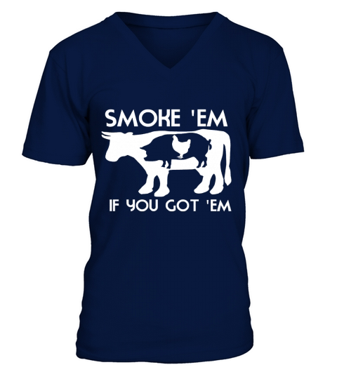 Funny BBQ Grilling Pitmaster Shirt Meat Smoker Tee V-Neck T-shirt