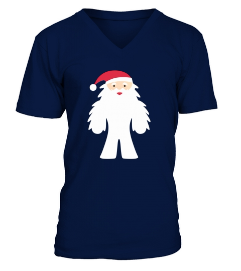 Merry Christmas Funny Yeti Santa Claus Shirt - Mens Premium T-Shirt V-Neck T-shirt