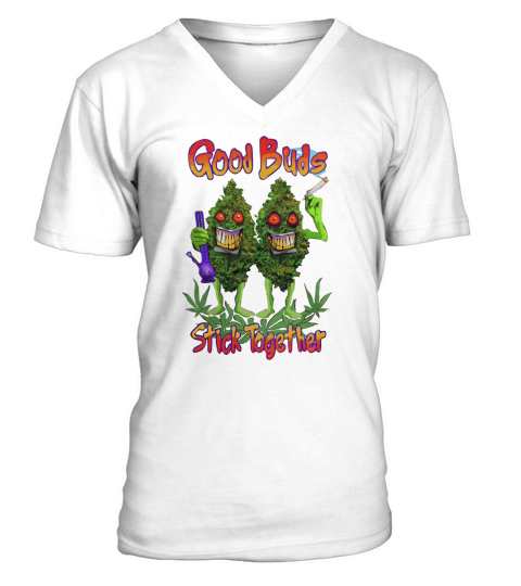 Good buds stick together V-Neck T-shirt
