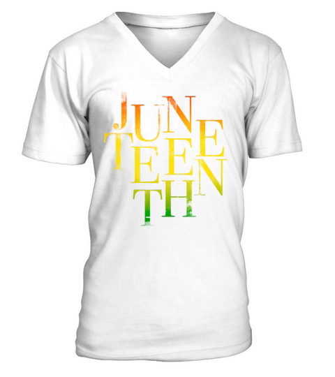 Juneteenth Letters Black History June 19 Vintage V-Neck T-shirt