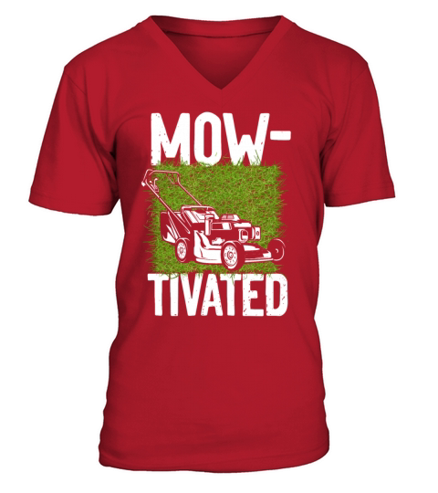 Lawn Mower Mowing Dad Father V-Neck T-shirt