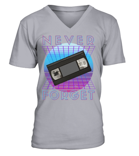 Never Forget Retro 80s 90s Nostalgia V-Neck T-shirt