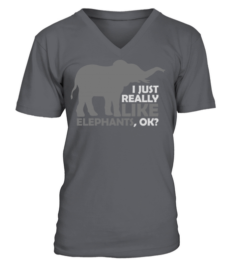 Quote really like elephants V-Neck T-shirt