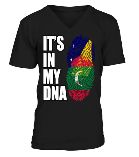 Tokelauan And Maldivian Mix Heritage DNA Flag V-Neck T-shirt