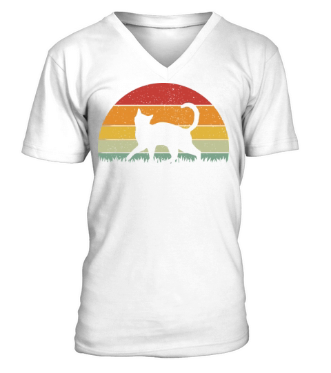 Vintage Retro Cat Vintage Cat V-Neck T-shirt