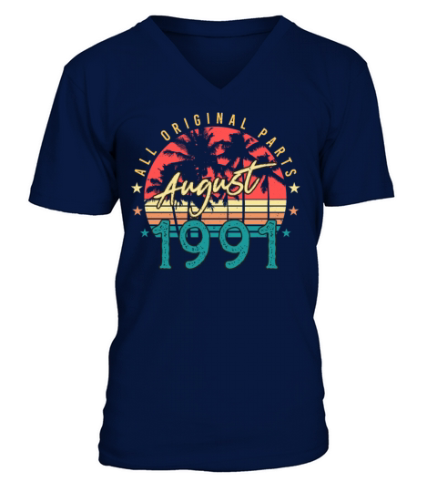 Year Of Construction In August 1991 V-Neck T-shirt