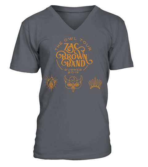 Zac Brown Band Summer 2019 The Owl Tour V-Neck T-shirt