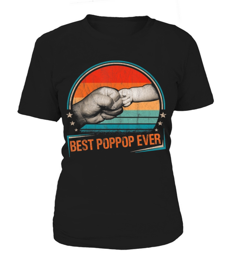 Best Poppop Ever Vintage Dad Daddy Bump Fist Fathers Day T-Shirt Women's T-Shirt