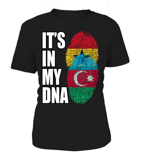 Ghanaian And Azerbaijani Mix Heritage DNA Flag Women's T-Shirt