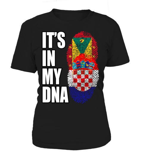 Grenadian And Croatian Mix Heritage DNA Flag Women's T-Shirt