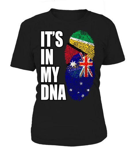 Guyanese And Australian Mix Heritage DNA Flag Women's T-Shirt
