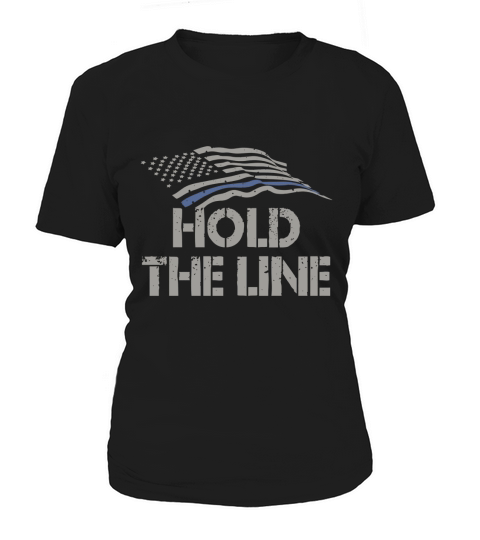 Hold The Line Distressed Blue Line T-shirt Women's T-Shirt