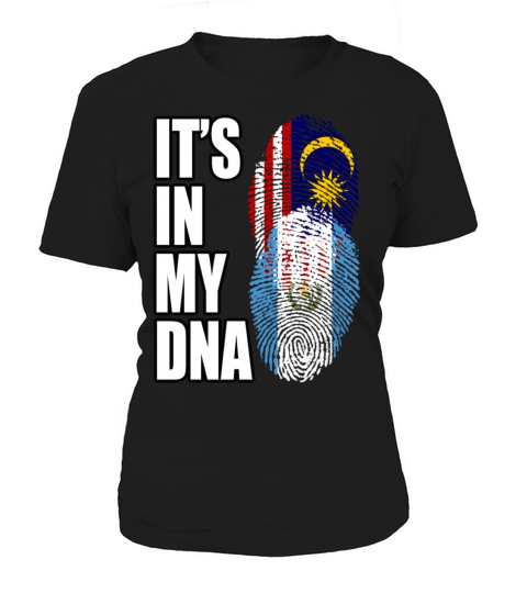 Malaysian And Guatemalan Mix Heritage DNA Flag Women's T-Shirt