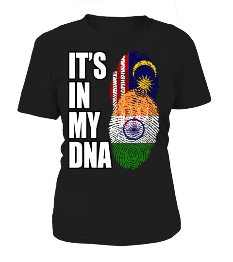 Malaysian And Indian Mix Heritage DNA Flag Women's T-Shirt