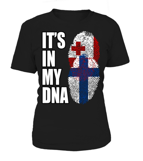 Tongan And Finland Mix Heritage DNA Flag Women's T-Shirt