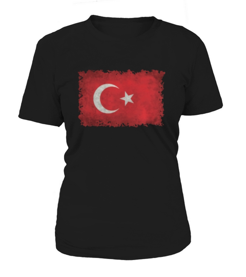 Turkish Flag in Vintage Grunge Women's T-Shirt
