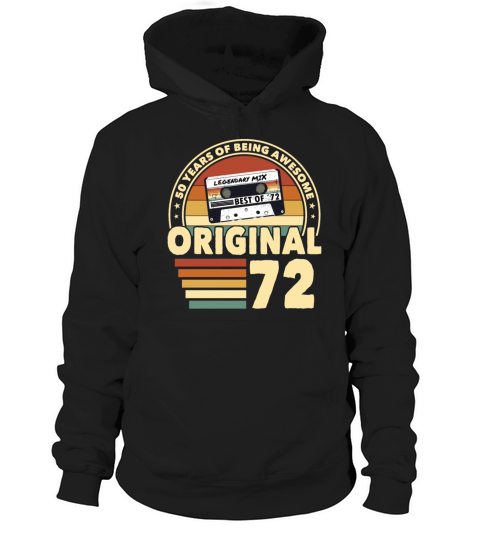 50th birthday vintage 1972 original 1972 Hoodie Unisex