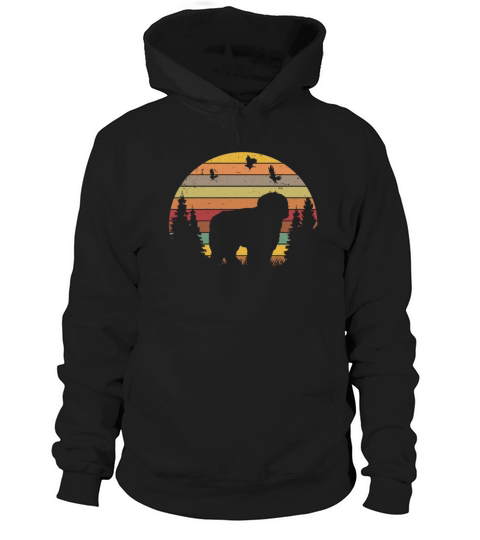 Bobtail Retro Old English Sheepdog Vintage Hoodie Unisex