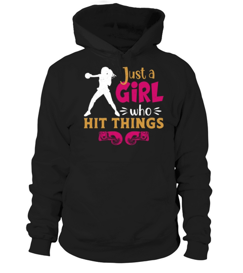 Boxing Vintage Just A Girl Who Hit Hoodie Unisex