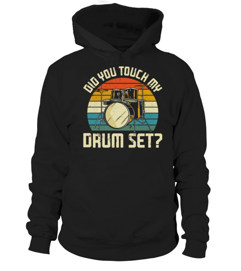 Drummer Drum Set Vintage Retro Did Hoodie Unisex