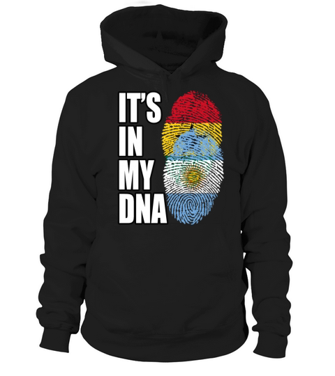 Ghanaian And Argentinian Mix Heritage DNA Flag Hoodie Unisex
