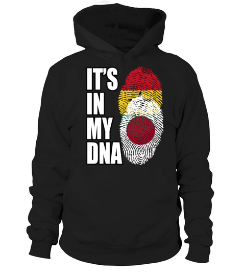 Ghanaian And Japanese Mix Heritage DNA Flag Hoodie Unisex