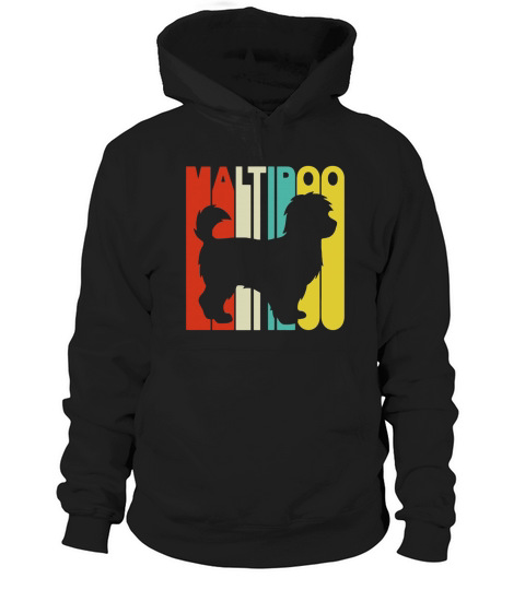 Vintage Style Maltipoo Silhouette T-Shirt Hoodie Unisex