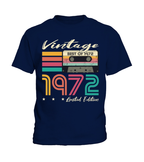 50th birthday vintage 1972 limited edition Kids T-Shirt