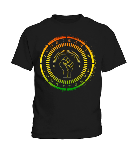 Brush Circle Black History Juneteenth June Vintage Kids T-Shirt