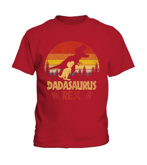 Dadasaurus Rex Vintage Retro Father Day shirt Kids T-Shirt