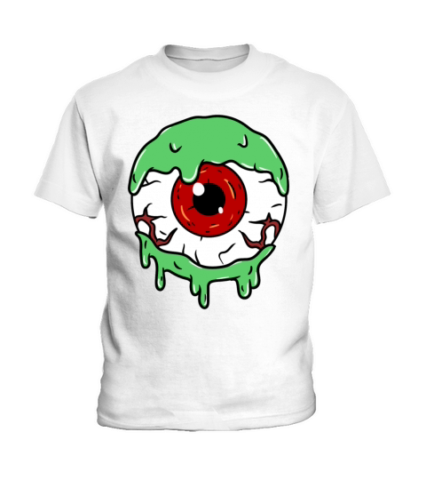 Funny Halloween Monster Eye Face Kids T-Shirt