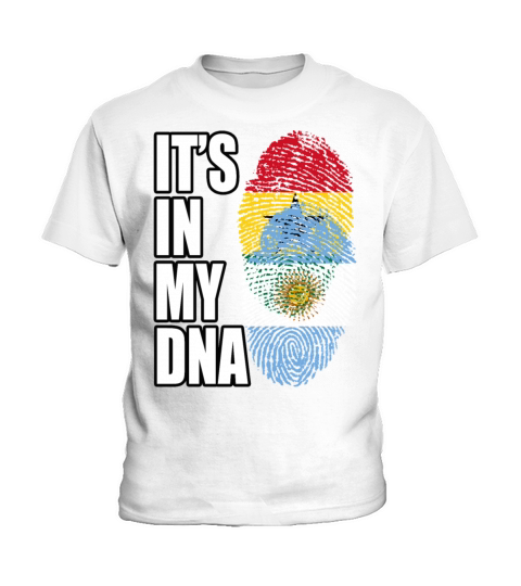 Ghanaian And Argentinian Mix Heritage DNA Flag Kids T-Shirt