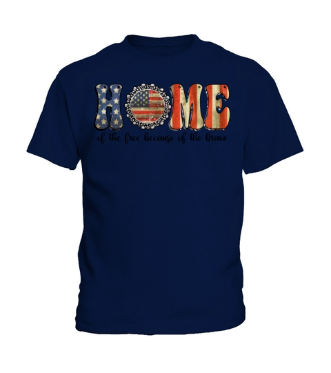 HOME Patriotic USA 4th of July Vintage Design Kids T-Shirt