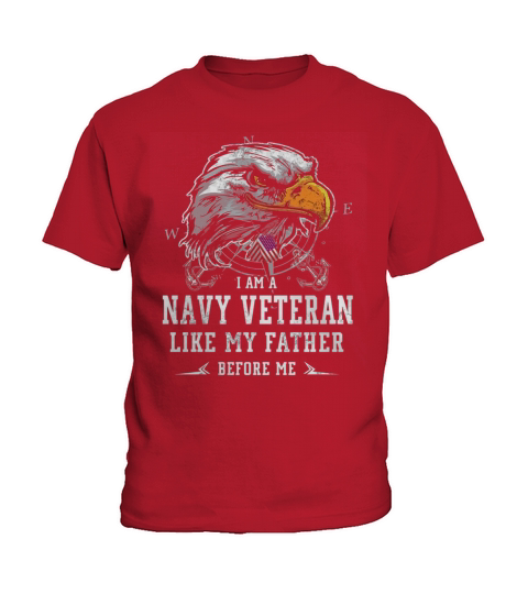 I am Navy Veteran like my father before me Kids T-Shirt
