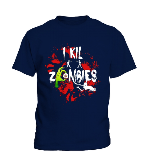 I Kill Zombies T Shirt Costume For Halloween Kids T-Shirt