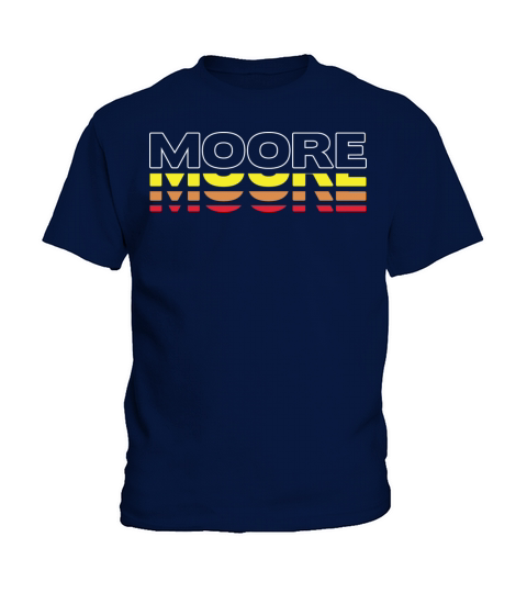 Moore First Name Funny Vintage Sunset Moore Kids T-Shirt