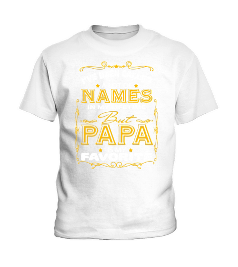 Papa Is My Favorite T Shirt Men’s Baseball T-Shirt Kids T-Shirt