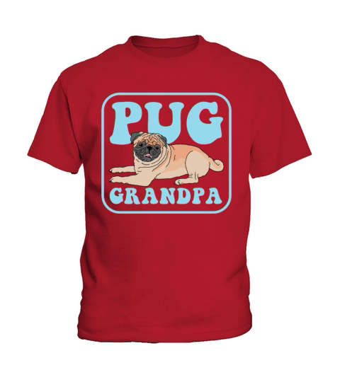 Pug Grandpa Dog Owner Pugs Kids T-Shirt