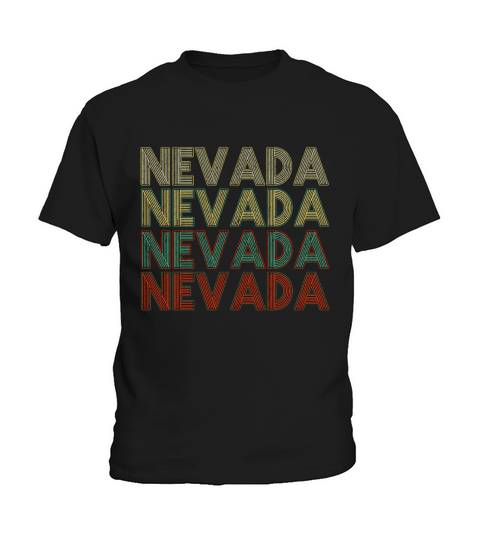 Retro America State Flag Vintage Nevada Kids T-Shirt