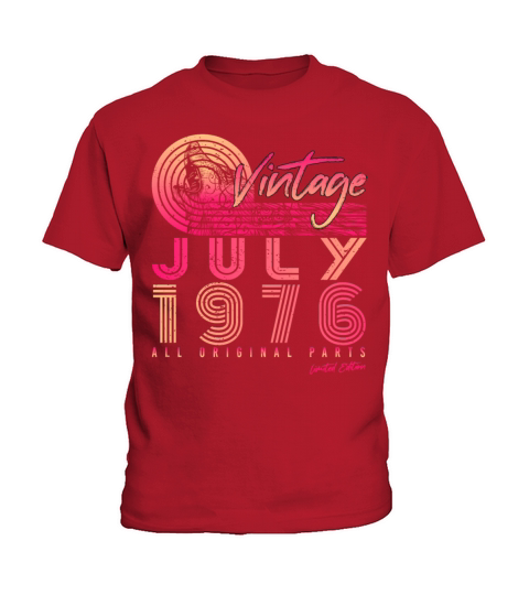 Vintage 1976 July Kids T-Shirt
