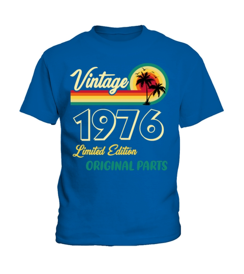 Vintage 1976 Limited Edition Original Parts Kids T-Shirt