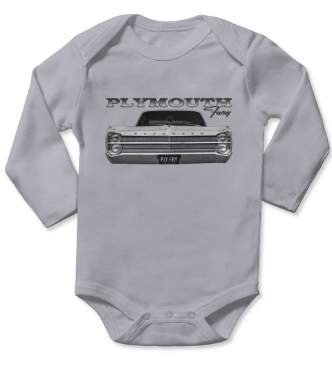1967 Plymouth Fury Front White Long Sleeve Baby One-Piece